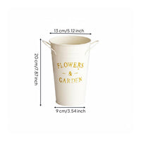 5 Pieces Standing Flower Vase Farmhouse Design Decorative Metal Vase