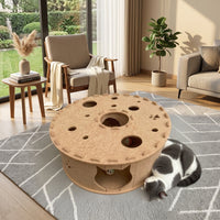 Felt Cat Bed with Tunnel Design, Semi-Enclosed Cat Bed for Indoor Cats, Enclosed Cat Bed and Hideaway for Kitten Play, Foldable Passageway Network