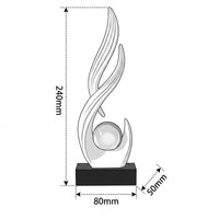Resin Centerpiece Figurine Light Deluxe Crystal Ball Ornament High-End Modern Art Statue for Homeowners, Gift Presenters, Entryway, TV Stand