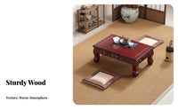 Japanese design Tea Table Multi-Purpose Floor Desk Multifunctional Space Saving for Students