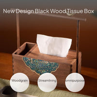 Walnut Tissue Box Wooden Storage Organizer Handheld