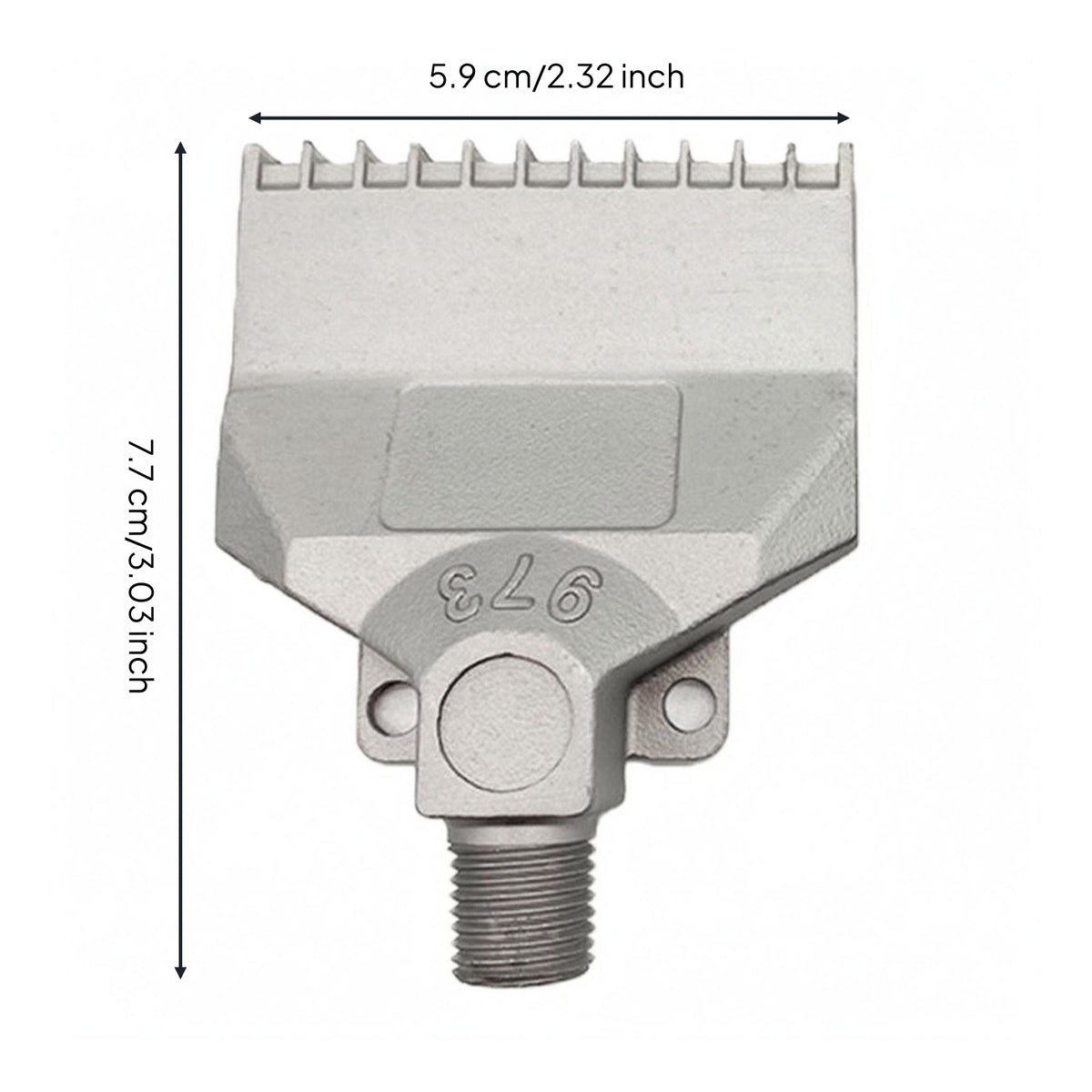 22 Holes Stainless Steel Air Blow Nozzle Flat Outlet Comb-Like Air Nozzle Compact Pneumatic Blow Metal Body