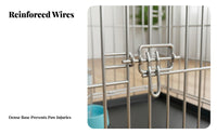 Easy to Clean Foldable Wire Dog Enclosure Installation-No-Assembly Collapsible Pet Kennel with Tray Escape-Proof Lock Indoor Metal Cat Enclosure Multi-Level for Travel