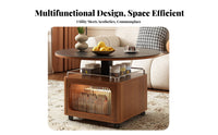 Space-Saving Multi-Functional elevatingTop Table Height Adjustable Expandable elevatingTop Table double-purposeUse Living Room Furniture space-efficient Design for Small Apartment Dwellers, Homeowners, Remote Workers, Dining Area, Home Office