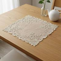 Embroidered Square Placemat Handmade Design Square Table Placemat Reusable