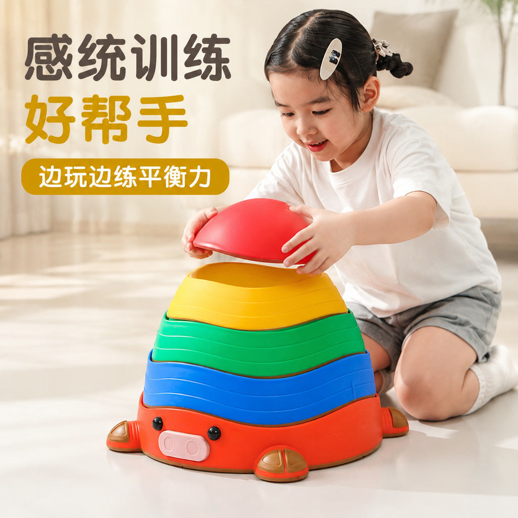 Colorful River Stone Balance Stepping Stones for Kids Sensory Training