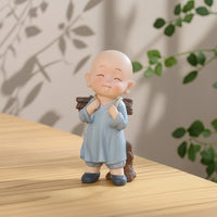 Monk Figurine with Firewood Calm Sculpture Meaningful for Shelf