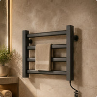 Electric Heated Towel Rack No Drill Electric Towel Warmer Smart Temperature Control Bathroom Accessory for Restroom