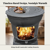 Cast iron stove for patio use