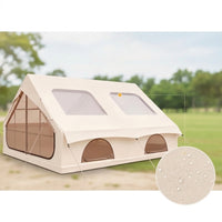 Inflatable Tent with Canopy Easy Setup Inflatable Tent Waterproof Camping Cabin for Campers, Families