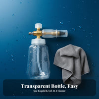 1/4 Inch Quick Connector Foam Cannon Transparent Bottle Snow Foam Lance Solid Brass Fittings for Professional Detailers