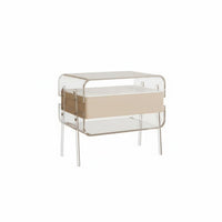 Fluted Drawer End Table Minimalist aesthetic Nightstand Easy Assembly for Guest Room