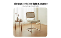 Cantilever Woven-Spine Chair Retro Design Seating Furniture Versatile Business-Grade Grade for Cafe Owners, Adults, Home Office