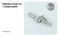 Swivel Head Mechanical Spray Nozzle Copper Spray Wand Adjustable Stainless Steel Body Quick Connection Threaded Rod Suitable for Air-conditioner Cleaning Equipment Maintenance