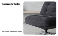 Upholstered Rotating Armchair Nordic and Design Rotating Barrel Armchair Designer Look Ergonomic Design for Adults, Bedroom