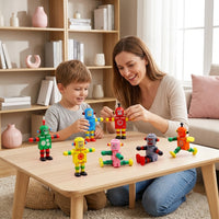 Wooden Educational Robot Building Blocks for Kids