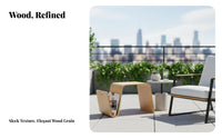C-Shaped Magazine Table Scratch-Resistant C-Shaped Table Curved Shape for Office