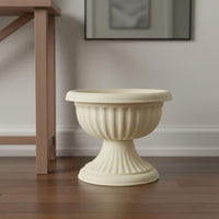 Goblet Planter Indoor Outdoor Use Ceramic Look Planter Double-Layer Design Decorative Plant Pot for Courtyard, Patio