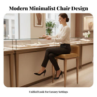 Upholstered Low-Back Stool Modern Design Commercial Furniture Sturdy
