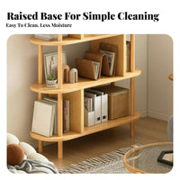 A-Frame bookshelf sturdy Wood Legs Storage Shelf Easy Assembly for Homeowners