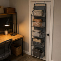 Door Hanging Organizer Bag Reinforced Board over Door Storage Organizer Textile