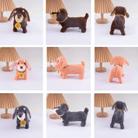 Electric Plush Dachshund Dog Toy with Walking, Sound, and Tail Wagging