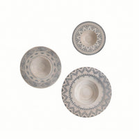 3 Pieces Round Wall Basket Handwoven Woven Wall Basket Natural for Cafe