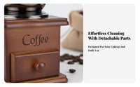 No Electricity Needed Manual Coffee Grinder Adjustable Grind Size Hand Crank Coffee Grinder Portable for Travel, Camping