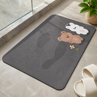 Diatomaceous Earth Bath Mat Super Absorbent Quick Dry Non-Slip for Bathroom & Home