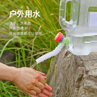 Outdoor Camping Food-Grade Transparent Square Water Bucket with Faucet and Lid