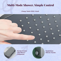 Digital temp control LED shower