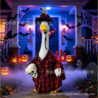 23-Inch Porch Goose Halloween Skeleton Costume for Outdoor Lawn
