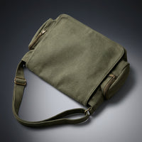 Travel Bag and Shoulder Bag for Women, Large Size Washed Canvas Material Work Bag with Flap Cover, Daily Use Crossbody, Vintage Hobo Style Piece