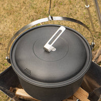 Camping Stockpot Large Capacity Hanging Pot Lightweight for Barbecue
