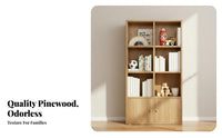 Configurable Cube Organizer Shelf Storage Unit Sturdy Framework Wooden Construction Versatile Use Suitable for Book Lovers Homeowners Study Room Kindergarten