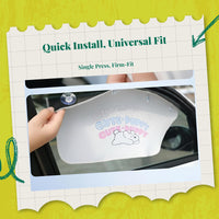 Car window sun shield, universal suction holder light shield, heat insulation, privacy protection, foldable screen for sunlight/pickup/auto