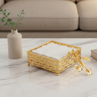 Hollow Floral Tissue Holder Accessible Bottom Household Storage for Coffee Table