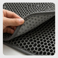 Honeycomb Cat Mat Litter Trapper Mat, Foldable Double Layer Cat Mat, EVA Material Cat Litter Mat for Easy Cleaning in Small Space Scenarios
