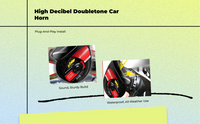 12V waterproof car horn, double-tone