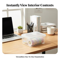 Clear Rectangular Box with Lid transparent Design for journeys, Hobbyists, Parents