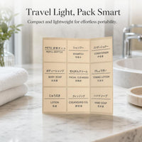Travel Dispenser Bottle Set for Shampoo, Lotion, and Hand Sanitizer - Portable Press-Type Empty Bottles