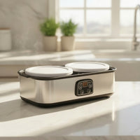 Yogurt Maker with Digital Controls Temperature Control Yogurt Maker with Two Containers Adjustable Time Fermenter for Families