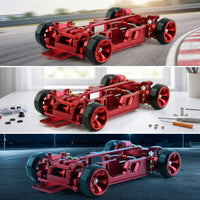 CNC-Machined 1/28 Scale Chassis Kit Lightweight RC Car Frame Kit Mini-Size RC Drift Chassis Sturdy for Hobby Builders