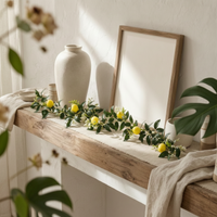 Artificial Lemon Vine Garland Easy to Shape Lemon Foliage Garland Reusable