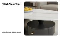 2 Pieces Nesting Coffee Tables Modern Minimalist aesthetic Nesting Table Set Easy Setup Internal Storage for Homeowners, Bedroom