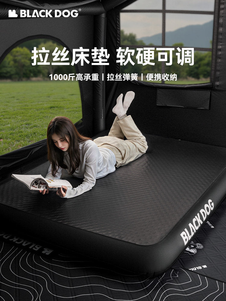 BLACKDOG黑狗充氣床戶外露營睡墊拉絲氣墊床打地鋪便攜帳篷充氣墊