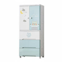 configurable Cube Organizer Large Capacity Storage Cabinet Cartoon Pattern for Babies