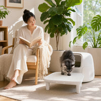Smart Litter Box Anti-Splash Self-Cleaning Litter Box Pet Supply Enclosed Large Capacity for Cats, Indoor