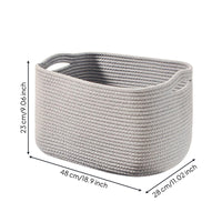 Rectangular Storage Basket Sturdy Textile Container Basket Space-Saving