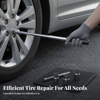 Labor-Saving L-Shaped Lug Nut Wrench Long-Lasting Car Tire Changing Tool High Rotational Force for Roadside Emergency, Garage